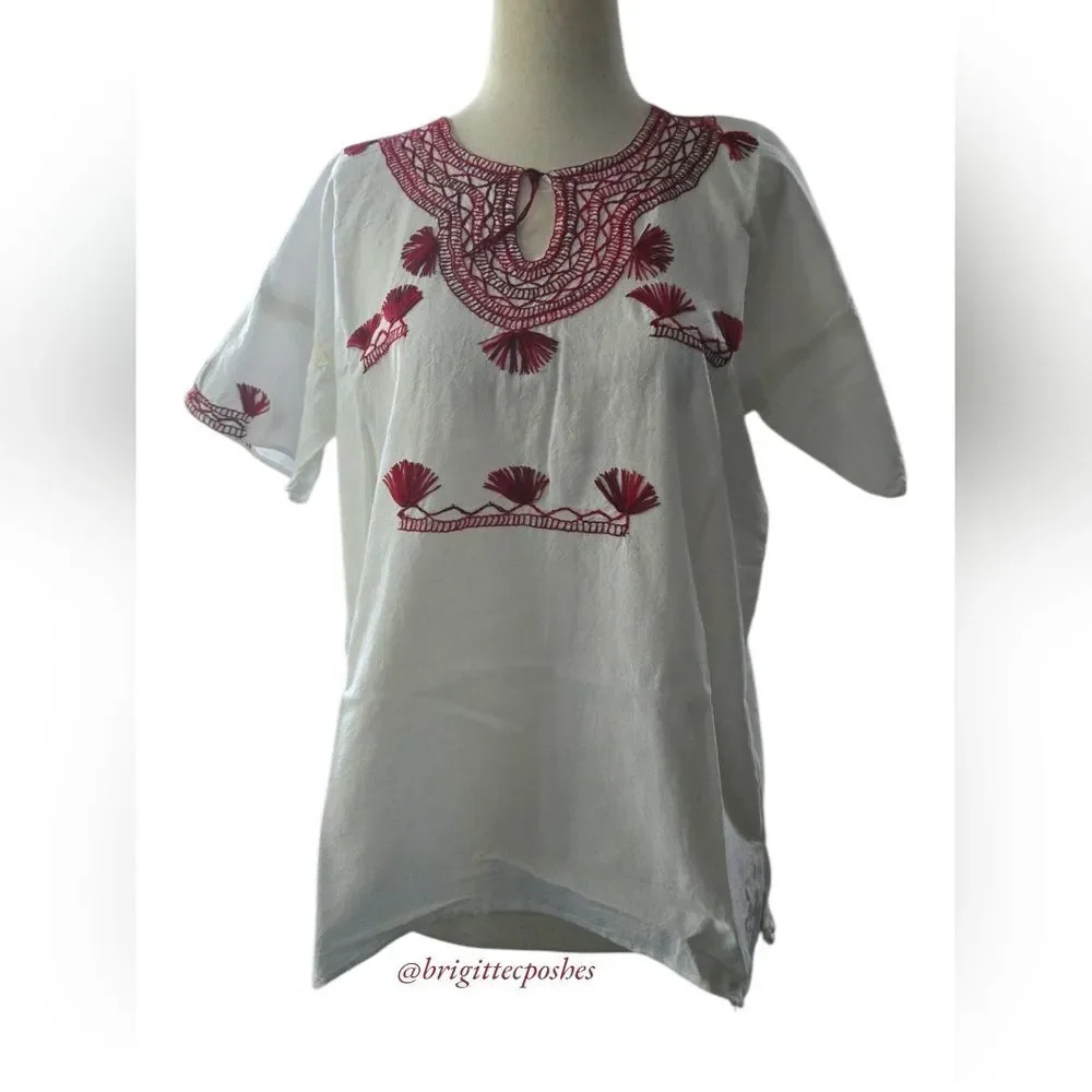 HANDMADE Traditional Embroidered Mexican Blouse